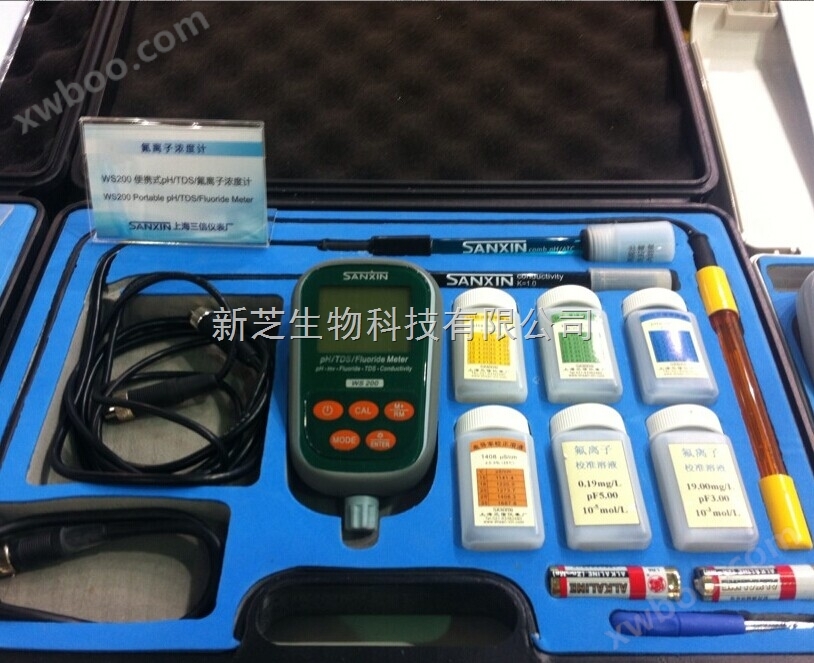 上海三信便携式pH/氟离子/电导率仪WS200