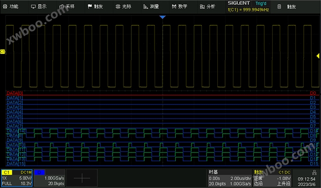 高分辨率示波器SDS1000X-HD系列数字逻辑信号分析：实现混合信号采集与分析宇捷弘业