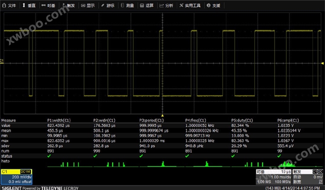 SDS3000X系列智能示波器真正意义的测量统计宇捷弘业